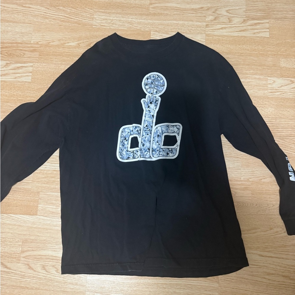 adidas Black Long Sleeve Logo Crew Tee